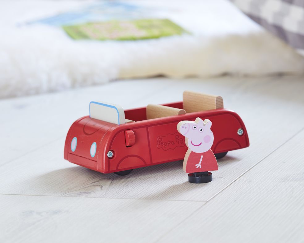 Houten familiewagen met figuur - Peppa Pig 5029736072087