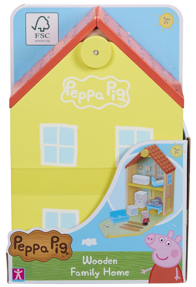 Houten familiehuis met figures en accessoires - Peppa Pig 5029736072131