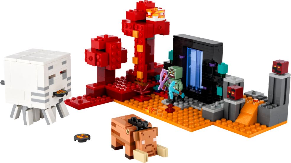 Hinderlaag bij het Nether-portaal - Lego Minecraft 5702017583310