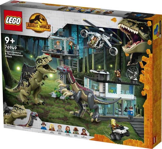 Giganotosaurus en Therizinosaurus Aanval - Lego Jurassic World 5702016913552