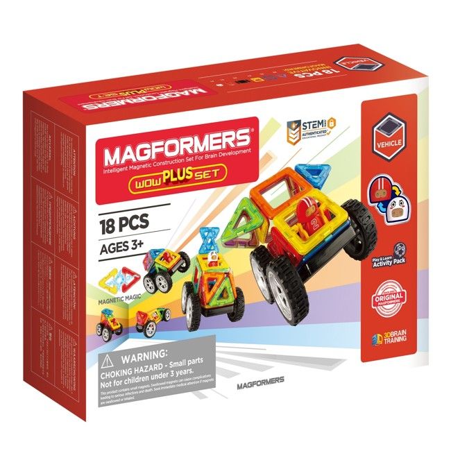 Magformers - 18Pcs - Wow Plus Set 8809465537456