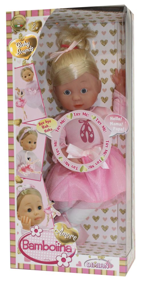 Pop Soft Ballerina met babygeluidjes - Amore - 35 cm 4895167984838