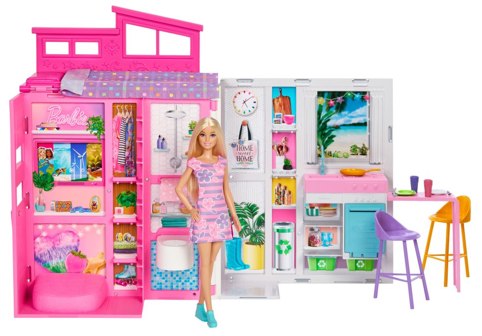 Barbie  Getaway House  Doll And Playset 0194735178308