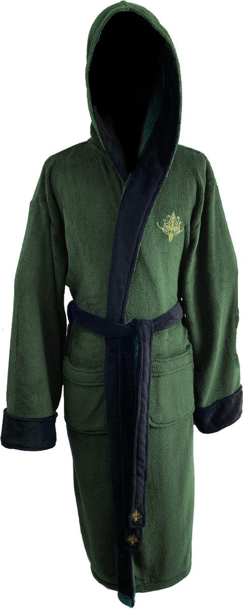 Lord Of The Rings Fleece Bathrobe Elven Green & Gold