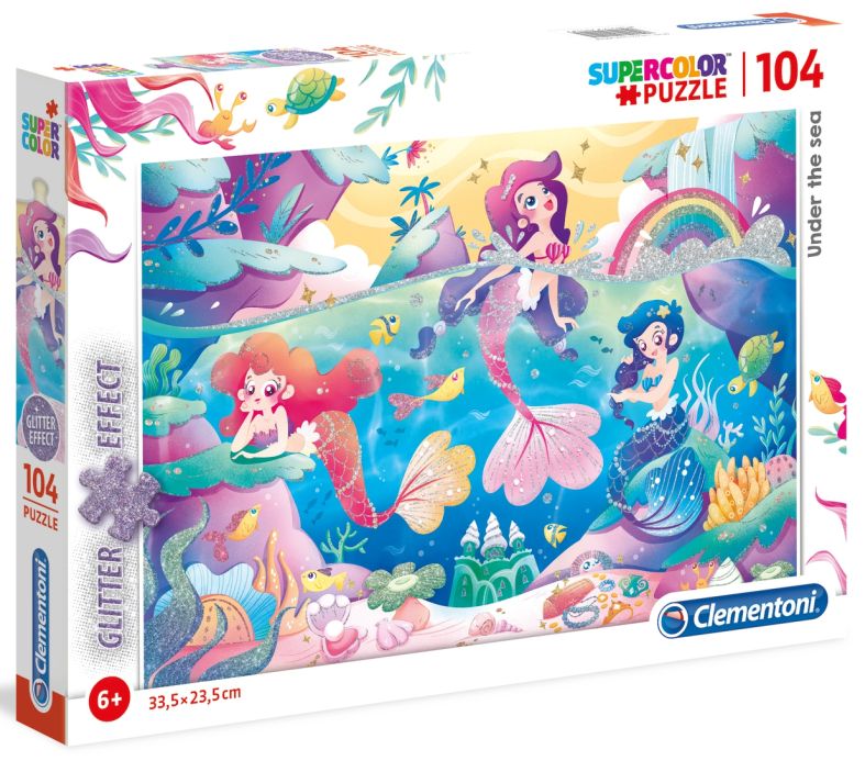 Puzzel - Glitter mermaids - 104 st 8005125201495