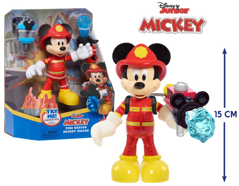 Brandweerman met accessoires - 15 cm - Mickey Mouse 8056379135708