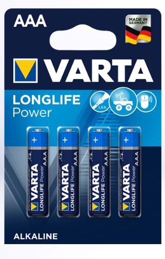 LR03-AAA batterij Longlife power alkaline - Varta   - 4 st 4008496559749