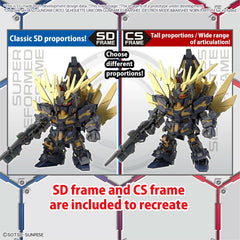  SD Gundam: Cross Silhouette - Unicorn Gundam 02 Banshee Destroy Mode Model Kit and Norn Parts Set  4573102621597