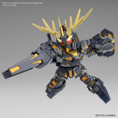  SD Gundam: Cross Silhouette - Unicorn Gundam 02 Banshee Destroy Mode Model Kit and Norn Parts Set  4573102621597