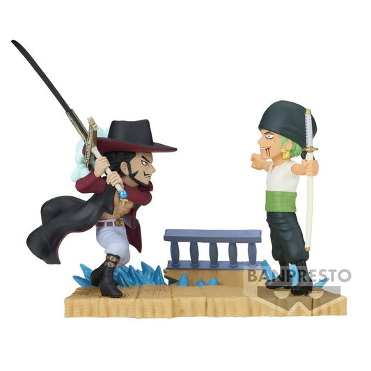 One Piece: World Collectible Figure Log Stories - Roronoa Zoro vs Dracule Mihawk Figure 4983164886030