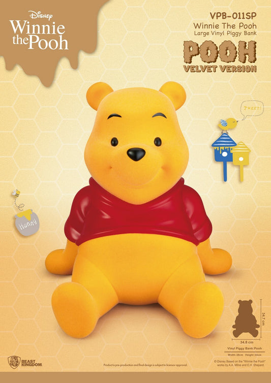  Disney: Winnie The Pooh - Pooh Velvet Version Large Vinyl Piggy Bank  4711385242324
