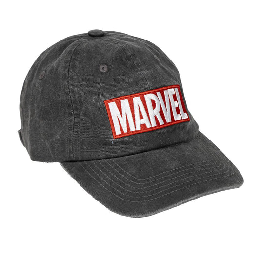  Marvel: Red and White Logo Washed Baseball Cap  8445484351736