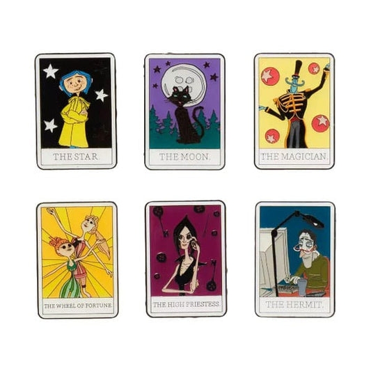  Coraline by Loungefly Enamel Pins Blind Box Character Tarot Card Display (12)  0671803470682