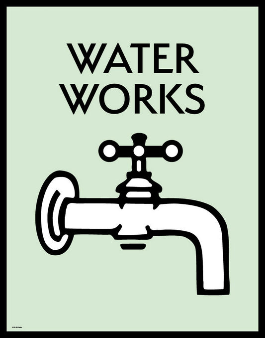  Monopoly: Water Works Limited Edition Art Print  5060662465178