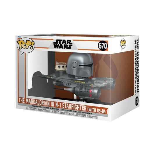  Pop! Rides Super Deluxe: The Mandalorian - The Mandalorian in N-1 Starfighter with R5-D4  0889698765497
