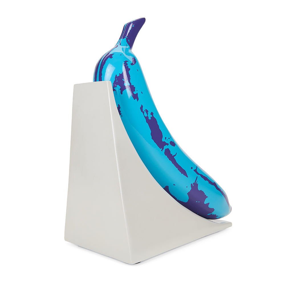  Andy Warhol: Blue Banana 10 inch Lustre Gloss Resin Bookends  0883975182090