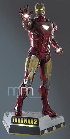  Marvel: Iron Man 2 - Iron Man Life Sized Statue Battlefield Version  1623155030815
