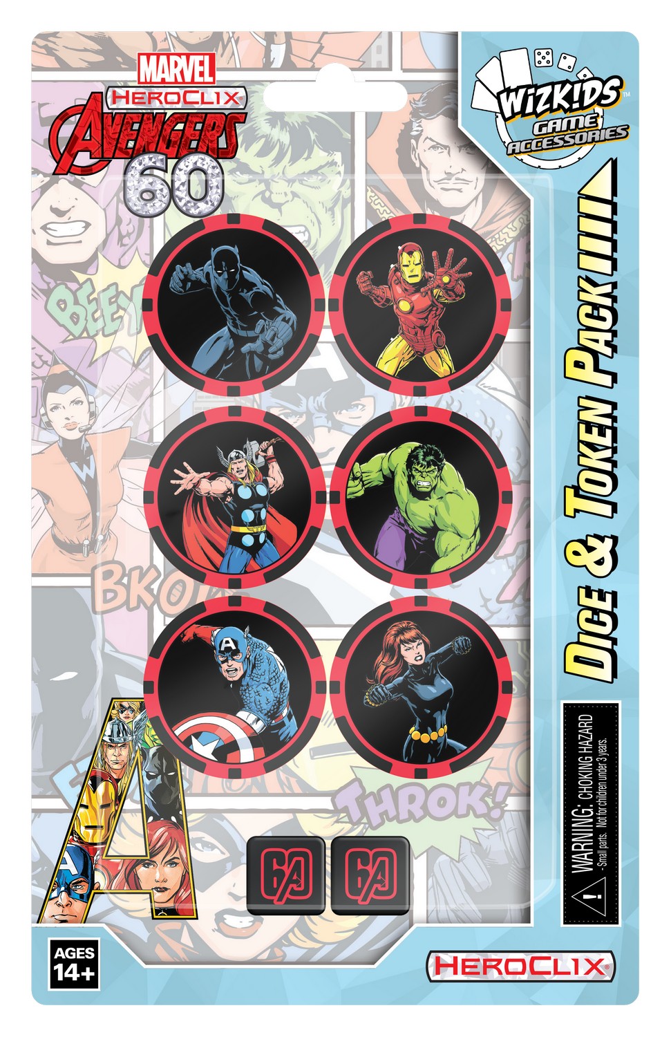  Marvel HeroClix: Avengers 60th Anniversary - Dice and Token Pack  0634482849088