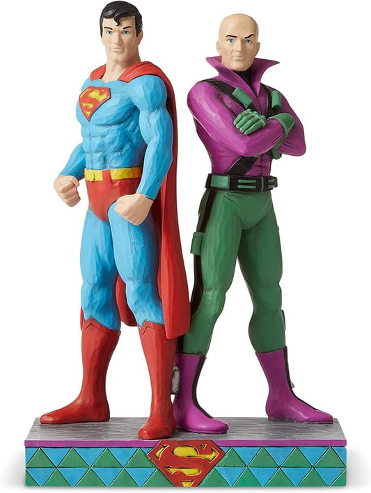 figurine jim shore dc comics superman and lex luthor