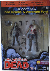 action figure the walking dead carl abraham exclusive 2 pack