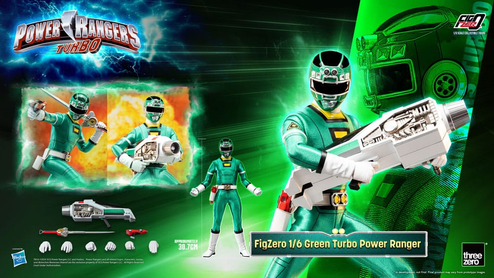 Power Rangers Turbo FigZero Action Figure 1/6 Green Turbo Power Ranger 30 cm 4895250815230