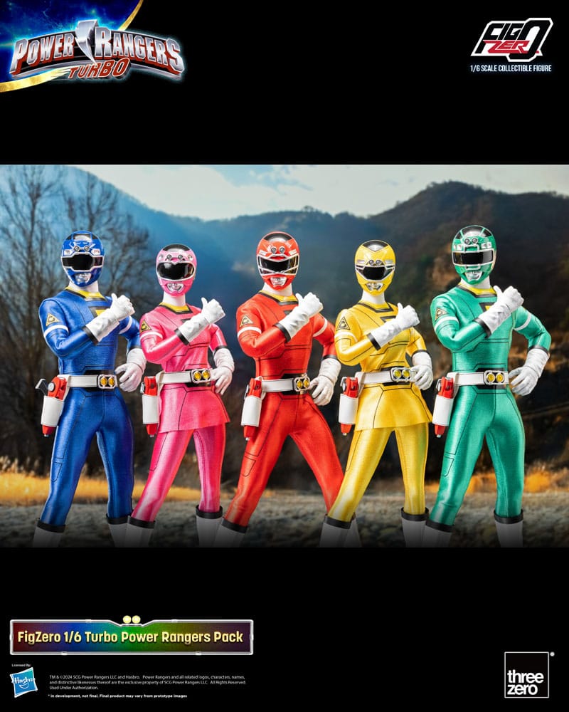 Power Rangers Turbo FigZero Action Figures 1/6 5-Pack Turbo Power Rangers 30 cm 4895250815261