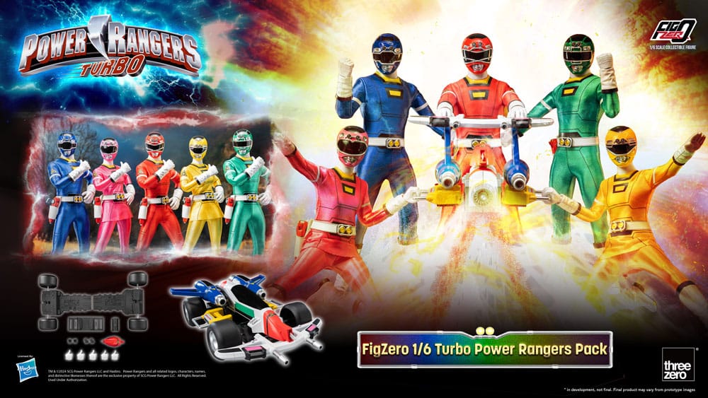 Power Rangers Turbo FigZero Action Figures 1/6 5-Pack Turbo Power Rangers 30 cm 4895250815261