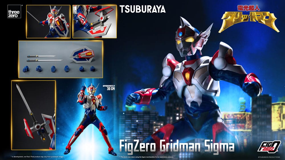 Gridman the Hyper Agent: Revenge of Neo Evil Lord FigZero Action Figure Gridman Sigma 30 cm 4895250815858