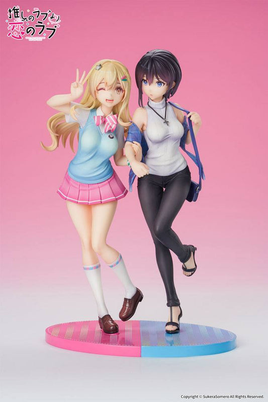 OshiRabu: Waifus Over Husbandos Statue 2-Pack 1/7 Ren Furutachi & Akuru Hayahoshi 23 cm 6971995421016