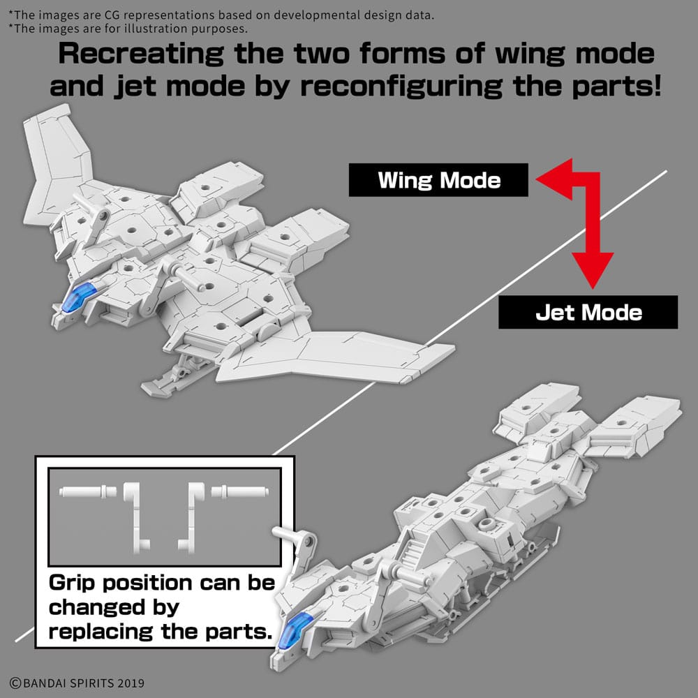 Gundam 30MM Plastic Model Kit 1/144 Extended Armament Vehicle (Wing Mobile Ver.) 4573102683182