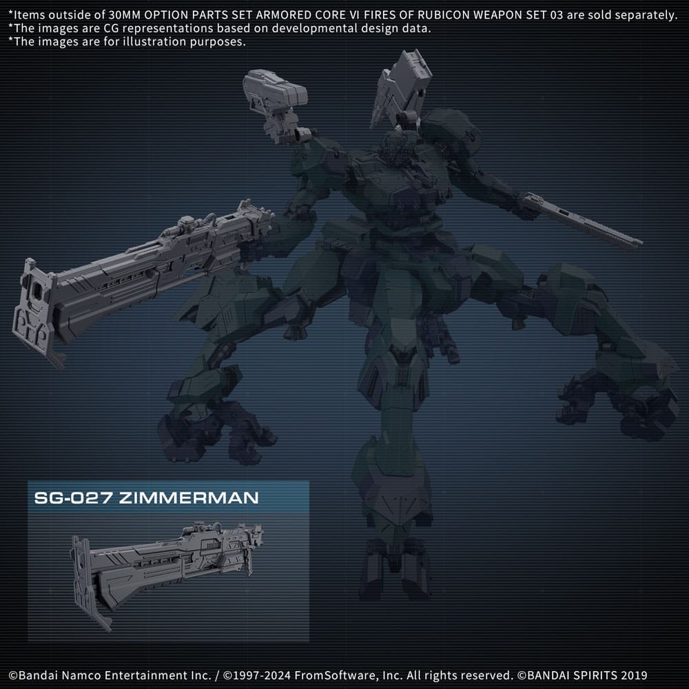 Armored Core VI: Fires of Rubicon 30MM Model Kit Accessory Set Weapon Set 3 4573102683366