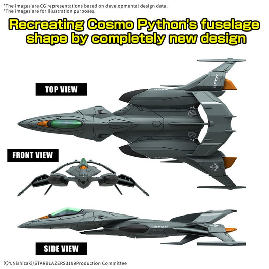 Space Battleship Yamato Mecha Collection DX Plastic Model Kits Type 5 Experimental Space Heavy Strike Fighter Cosmo Python Set of 2 4573102683489