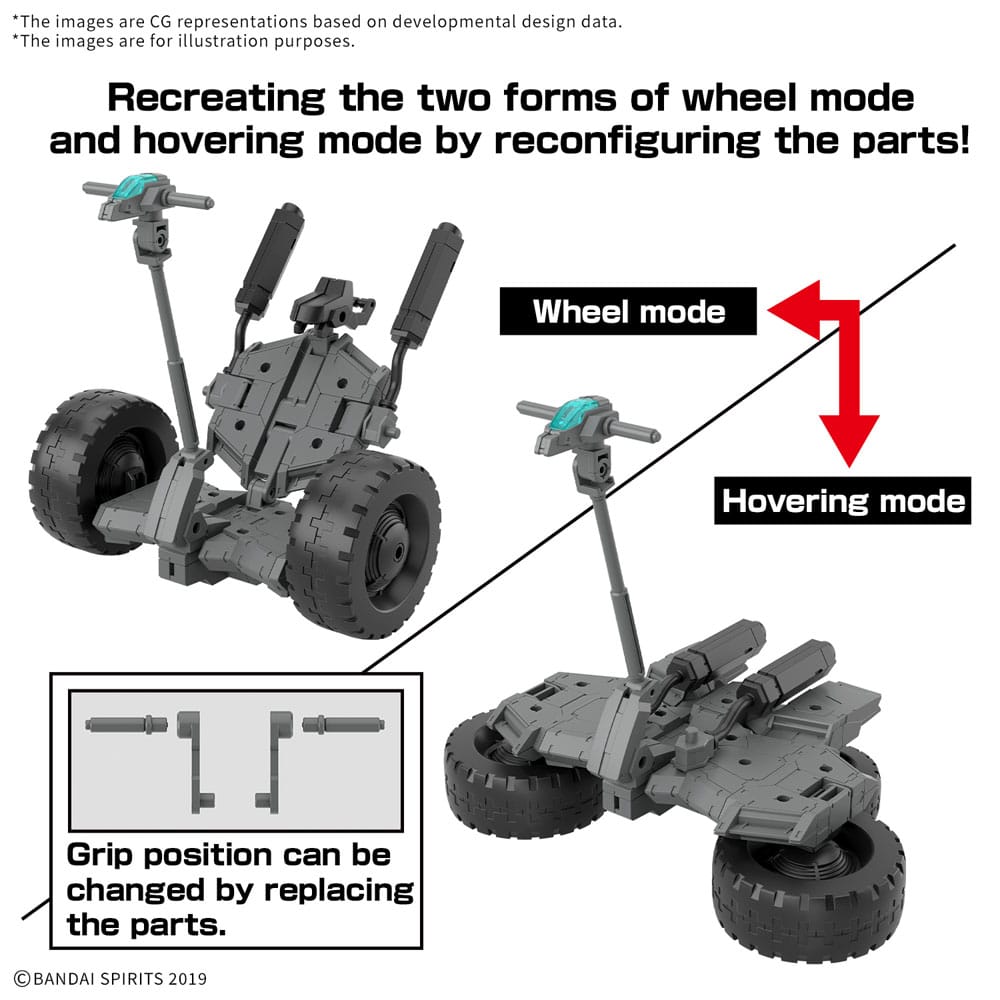 Gundam 30MM Plastic Model Kit 1/144 Extended Armament Vehicle (Wheel Mobile Ver.) 4573102683618