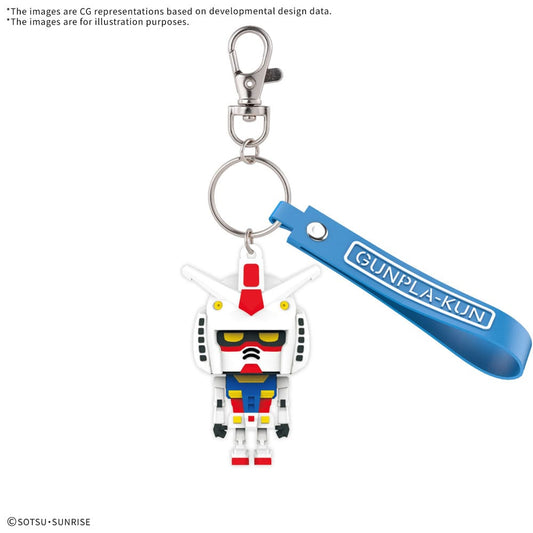 Gundam 3D Rubber Keychain Gunpla-Kun 4573102683847