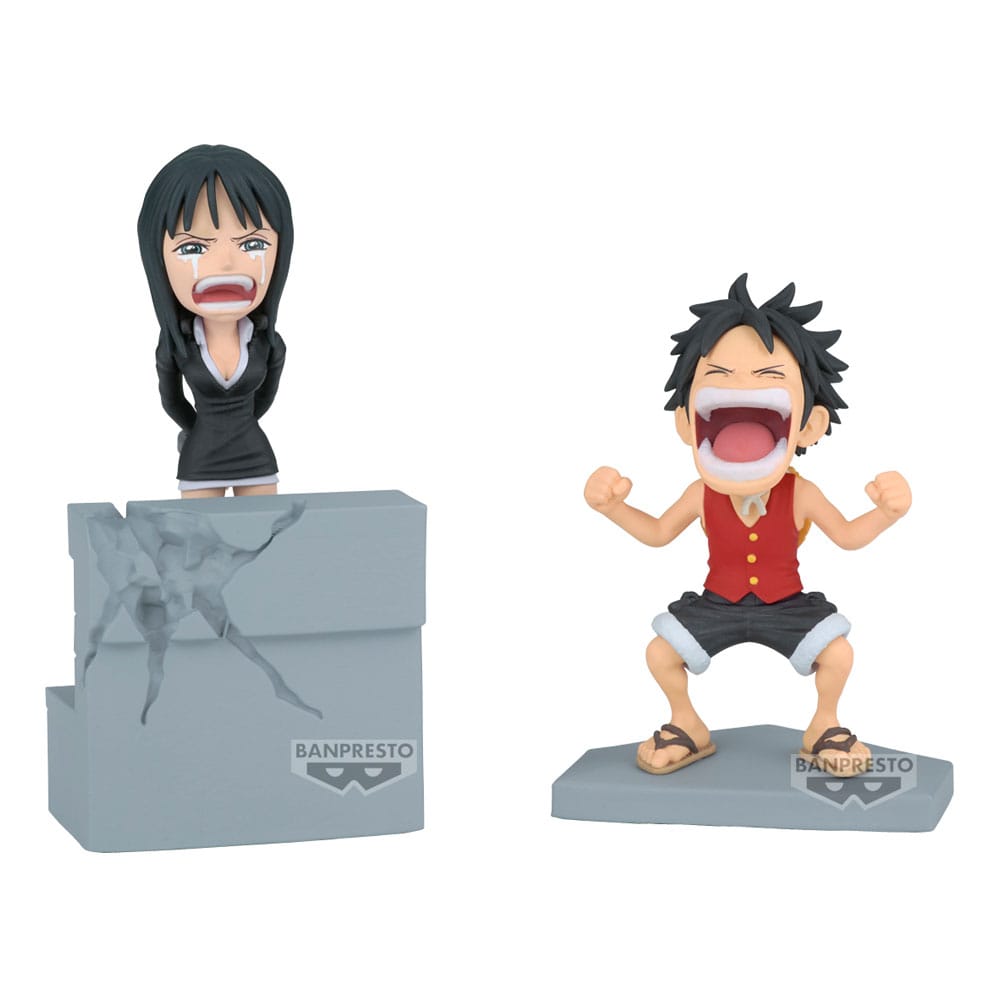 One Piece WCF Log Stories PVC Statue Monkey D. Luffy & Nico Robin 10 cm 4983164288292