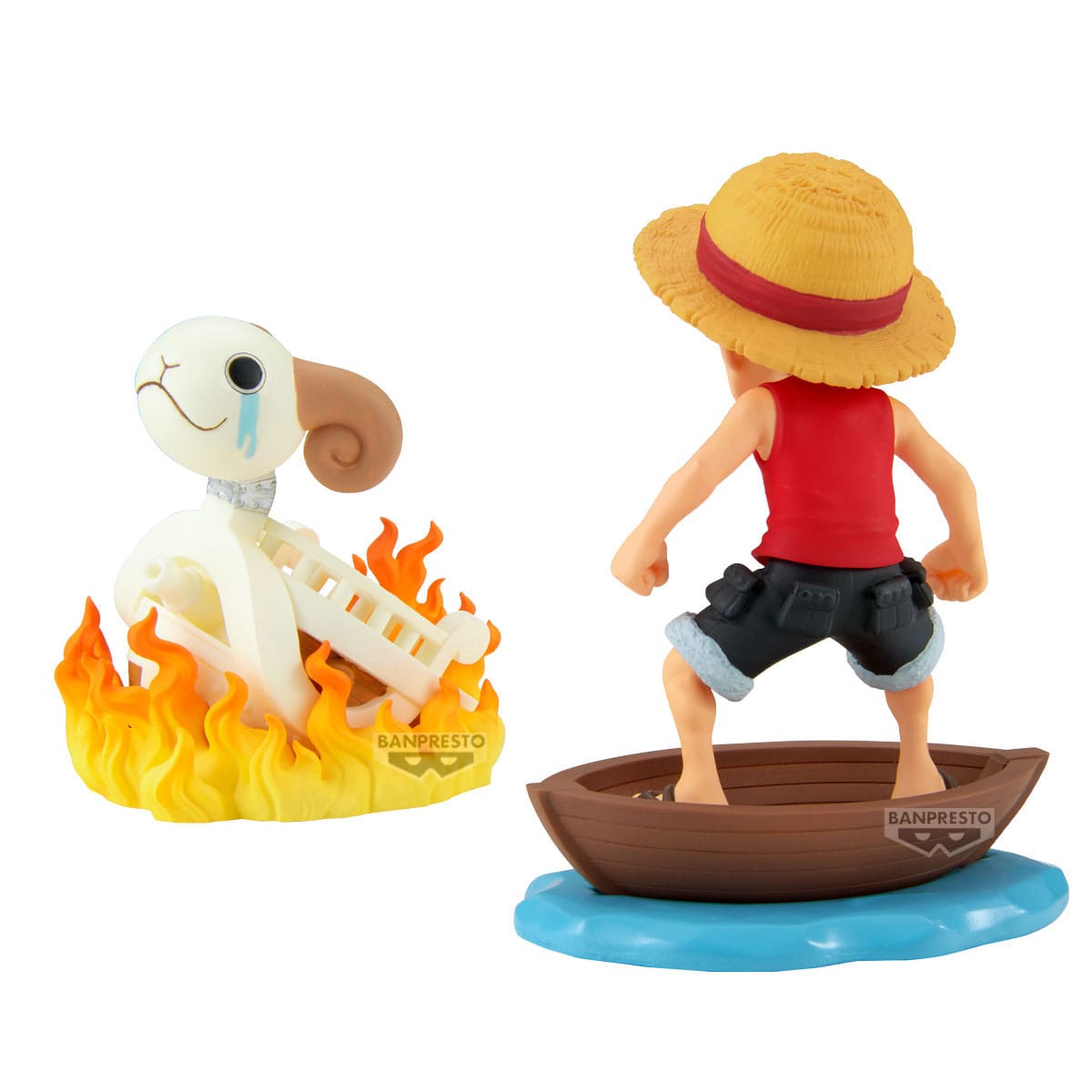 One Piece WCF Log Stories PVC Statue 2-Pack Luffy & Going Merry 8 cm 4983164289282