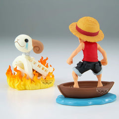 One Piece WCF Log Stories PVC Statue 2-Pack Luffy & Going Merry 8 cm 4983164289282