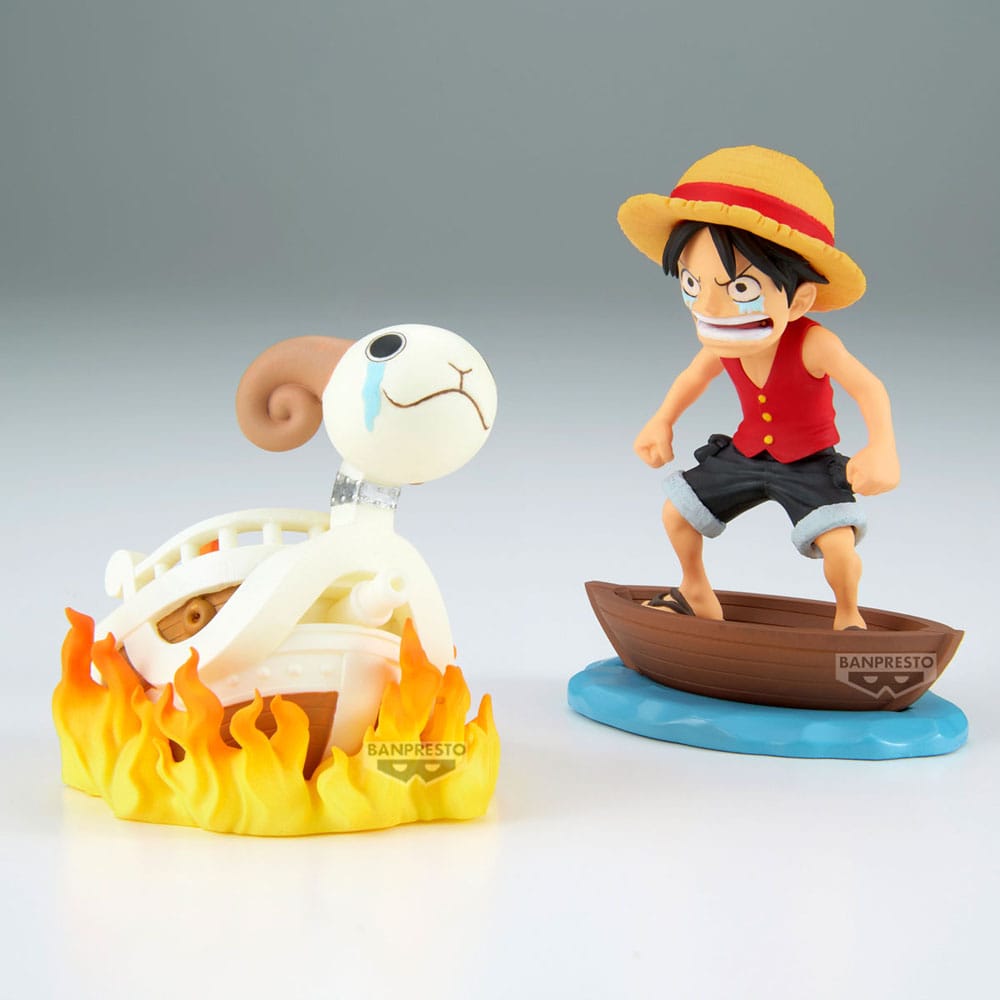 One Piece WCF Log Stories PVC Statue 2-Pack Luffy & Going Merry 8 cm 4983164289282