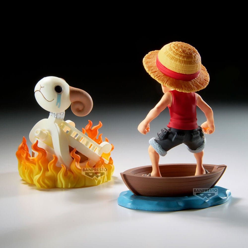 One Piece WCF Log Stories PVC Statue 2-Pack Luffy & Going Merry 8 cm 4983164289282