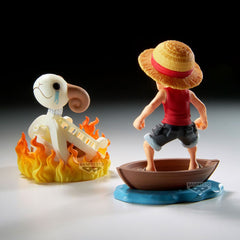 One Piece WCF Log Stories PVC Statue 2-Pack Luffy & Going Merry 8 cm 4983164289282