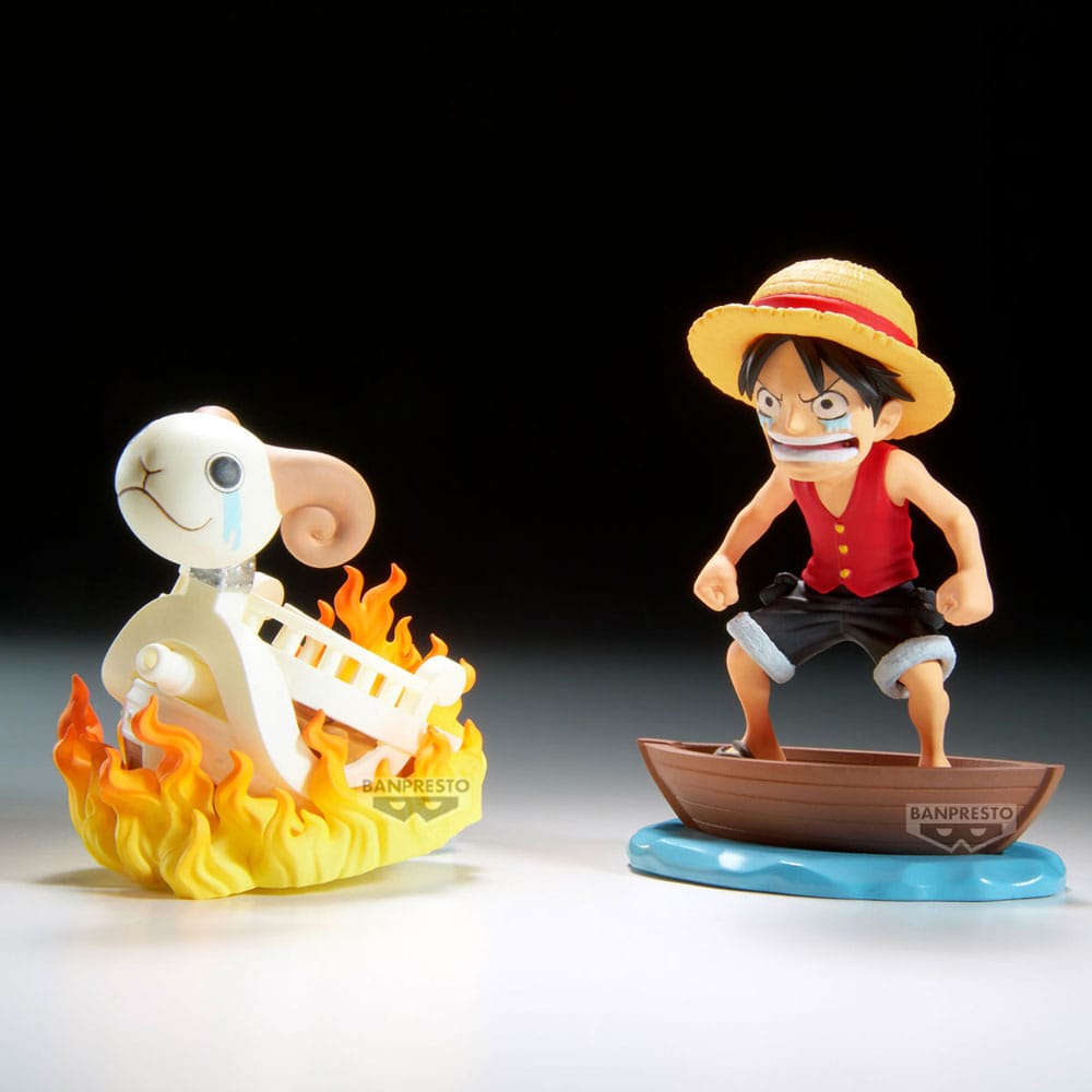 One Piece WCF Log Stories PVC Statue 2-Pack Luffy & Going Merry 8 cm 4983164289282