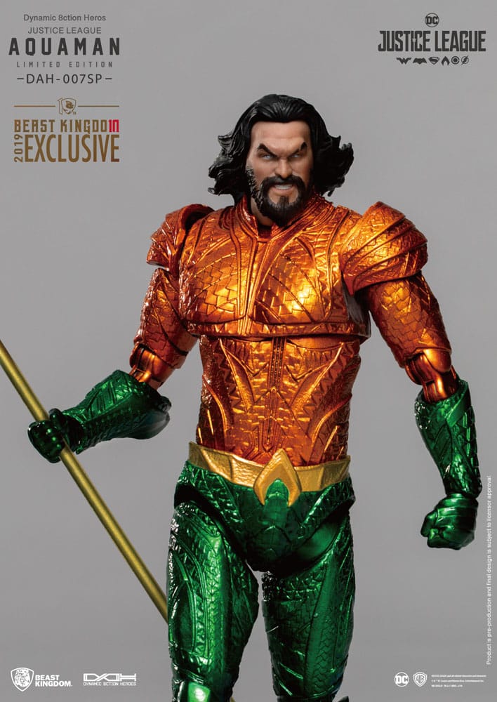 Justice League Dynamic 8ction Heroes Action Figure 1/9 Aquaman Comic Color Ver. 20 cm 4710227017496