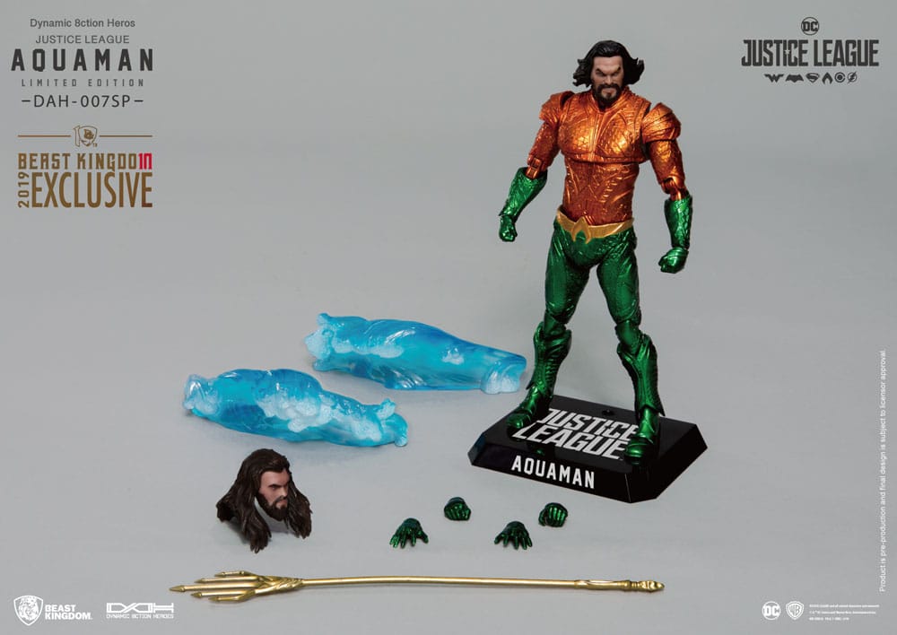 Justice League Dynamic 8ction Heroes Action Figure 1/9 Aquaman Comic Color Ver. 20 cm 4710227017496