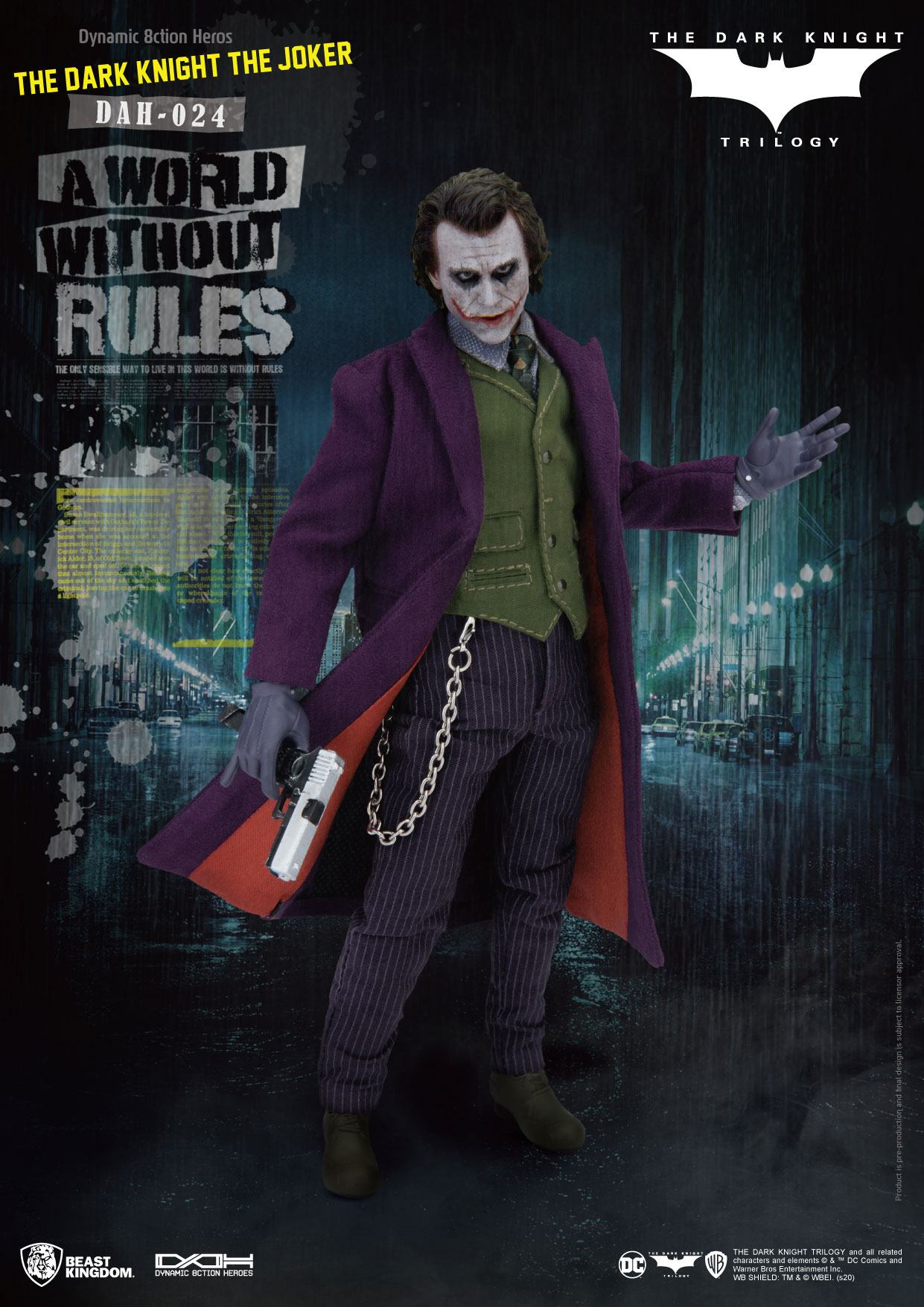 Batman The Dark Knight Dynamic 8ction Heroes Action Figure 1/9 The Joker 21 cm 4710586071474