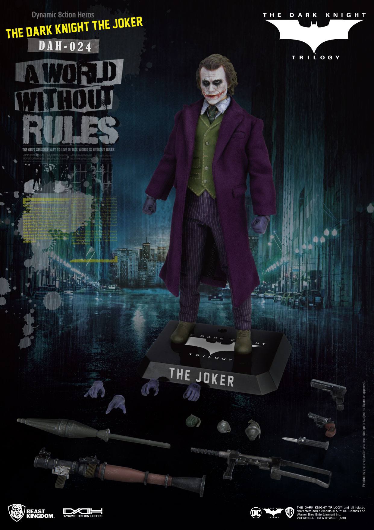 Batman The Dark Knight Dynamic 8ction Heroes Action Figure 1/9 The Joker 21 cm 4710586071474