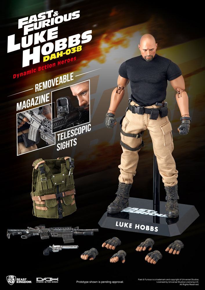 Fast & Furious Dynamic 8ction Heroes Action Figure 1/9 Luke Hobbs 21 cm 4711061147660