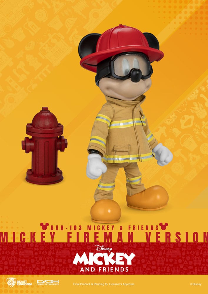 Mickey & Friends Dynamic 8ction Heroes Action Figure 1/9 Mickey Fireman Ver. 24 cm 4711385241167