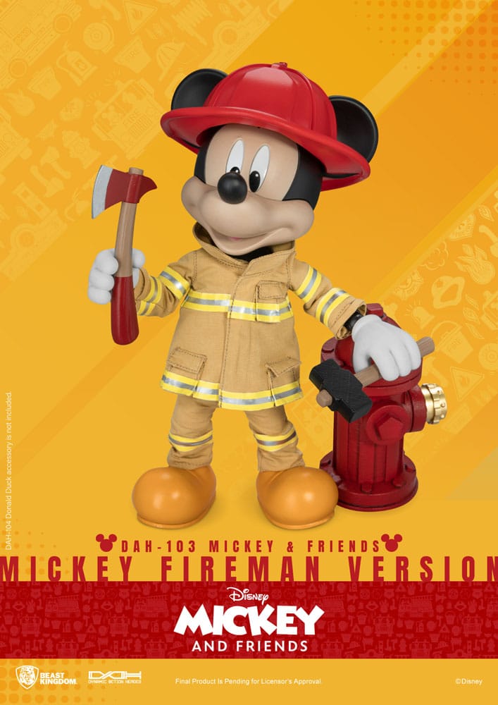 Mickey & Friends Dynamic 8ction Heroes Action Figure 1/9 Mickey Fireman Ver. 24 cm 4711385241167