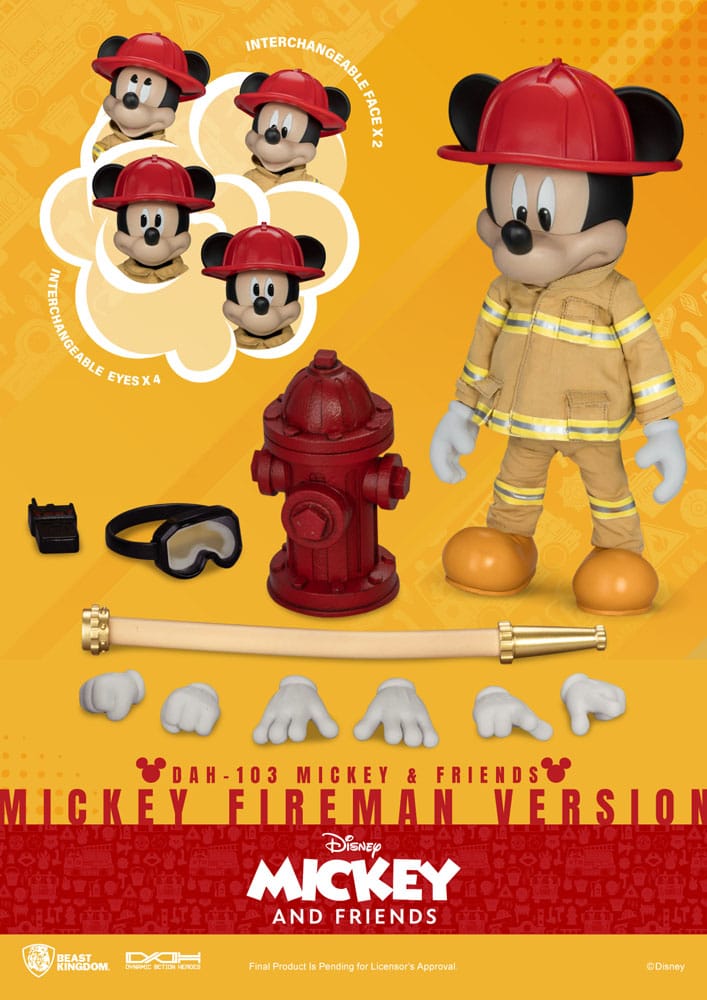 Mickey & Friends Dynamic 8ction Heroes Action Figure 1/9 Mickey Fireman Ver. 24 cm 4711385241167