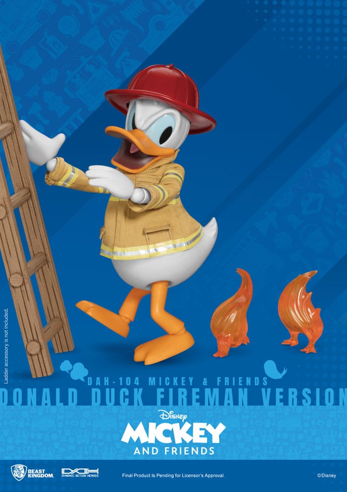 Mickey & Friends Dynamic 8ction Heroes Action Figure 1/9 Donald Duck Fireman Ver. 24 cm 4711385241174